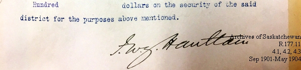 Saskatchewan One Room School House Orders Issued by the Commissioner of Education. Province of Saskatchewan, Canada. Sept 1901- May 1904