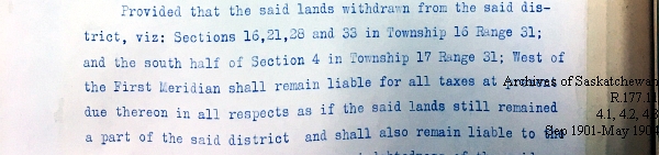 Saskatchewan One Room School House Orders Issued by the Commissioner of Education. Province of Saskatchewan, Canada. Sept 1901- May 1904