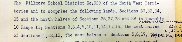 Saskatchewan One Room School House Orders Issued by the Commissioner of Education. Province of Saskatchewan, Canada. Sept 1901- May 1904