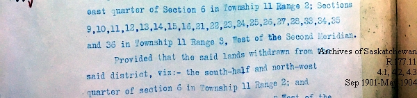 Saskatchewan One Room School House Orders Issued by the Commissioner of Education. Province of Saskatchewan, Canada. Sept 1901- May 1904