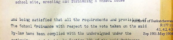 Saskatchewan One Room School House Orders Issued by the Commissioner of Education. Province of Saskatchewan, Canada. Sept 1901- May 1904