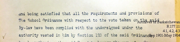 Saskatchewan One Room School House Orders Issued by the Commissioner of Education. Province of Saskatchewan, Canada. Sept 1901- May 1904