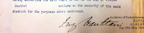 Saskatchewan One Room School House Orders Issued by the Commissioner of Education. Province of Saskatchewan, Canada. Sept 1901- May 1904