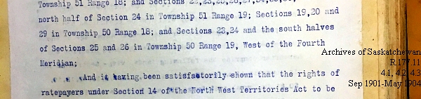 Saskatchewan One Room School House Orders Issued by the Commissioner of Education. Province of Saskatchewan, Canada. Sept 1901- May 1904