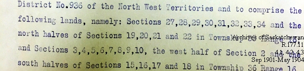 Saskatchewan One Room School House Orders Issued by the Commissioner of Education. Province of Saskatchewan, Canada. Sept 1901- May 1904