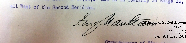 Saskatchewan One Room School House Orders Issued by the Commissioner of Education. Province of Saskatchewan, Canada. Sept 1901- May 1904