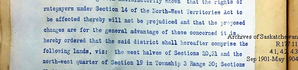 Saskatchewan One Room School House Orders Issued by the Commissioner of Education. Province of Saskatchewan, Canada. Sept 1901- May 1904