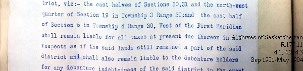 Saskatchewan One Room School House Orders Issued by the Commissioner of Education. Province of Saskatchewan, Canada. Sept 1901- May 1904