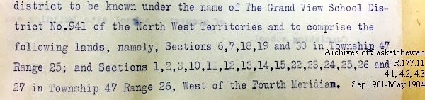 Saskatchewan One Room School House Orders Issued by the Commissioner of Education. Province of Saskatchewan, Canada. Sept 1901- May 1904