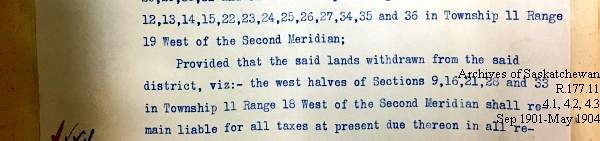 Saskatchewan One Room School House Orders Issued by the Commissioner of Education. Province of Saskatchewan, Canada. Sept 1901- May 1904