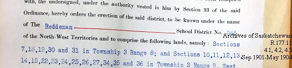 Saskatchewan One Room School House Orders Issued by the Commissioner of Education. Province of Saskatchewan, Canada. Sept 1901- May 1904