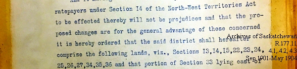 Saskatchewan One Room School House Orders Issued by the Commissioner of Education. Province of Saskatchewan, Canada. Sept 1901- May 1904