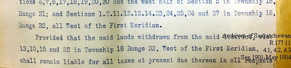 Saskatchewan One Room School House Orders Issued by the Commissioner of Education. Province of Saskatchewan, Canada. Sept 1901- May 1904