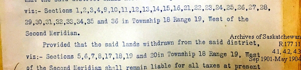 Saskatchewan One Room School House Orders Issued by the Commissioner of Education. Province of Saskatchewan, Canada. Sept 1901- May 1904