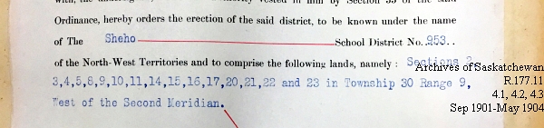 Saskatchewan One Room School House Orders Issued by the Commissioner of Education. Province of Saskatchewan, Canada. Sept 1901- May 1904