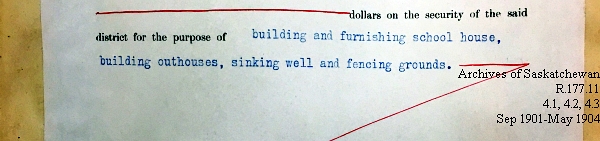 Saskatchewan One Room School House Orders Issued by the Commissioner of Education. Province of Saskatchewan, Canada. Sept 1901- May 1904