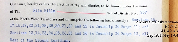 Saskatchewan One Room School House Orders Issued by the Commissioner of Education. Province of Saskatchewan, Canada. Sept 1901- May 1904