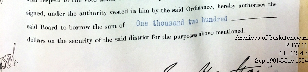 Saskatchewan One Room School House Orders Issued by the Commissioner of Education. Province of Saskatchewan, Canada. Sept 1901- May 1904