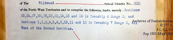 Saskatchewan One Room School House Orders Issued by the Commissioner of Education. Province of Saskatchewan, Canada. Sept 1901- May 1904