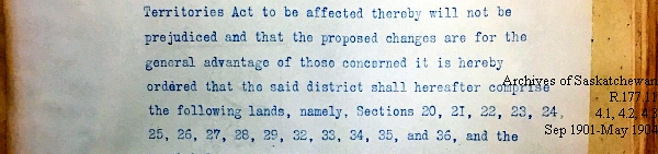 Saskatchewan One Room School House Orders Issued by the Commissioner of Education. Province of Saskatchewan, Canada. Sept 1901- May 1904