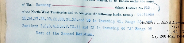 Saskatchewan One Room School House Orders Issued by the Commissioner of Education. Province of Saskatchewan, Canada. Sept 1901- May 1904