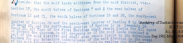 Saskatchewan One Room School House Orders Issued by the Commissioner of Education. Province of Saskatchewan, Canada. Sept 1901- May 1904