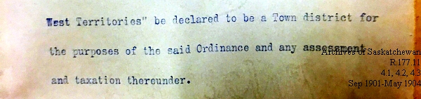 Saskatchewan One Room School House Orders Issued by the Commissioner of Education. Province of Saskatchewan, Canada. Sept 1901- May 1904