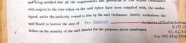 Saskatchewan One Room School House Orders Issued by the Commissioner of Education. Province of Saskatchewan, Canada. Sept 1901- May 1904