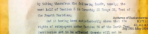 Saskatchewan One Room School House Orders Issued by the Commissioner of Education. Province of Saskatchewan, Canada. Sept 1901- May 1904