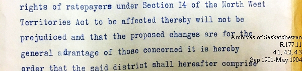 Saskatchewan One Room School House Orders Issued by the Commissioner of Education. Province of Saskatchewan, Canada. Sept 1901- May 1904