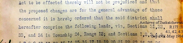 Saskatchewan One Room School House Orders Issued by the Commissioner of Education. Province of Saskatchewan, Canada. Sept 1901- May 1904