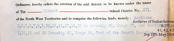 Saskatchewan One Room School House Orders Issued by the Commissioner of Education. Province of Saskatchewan, Canada. Sept 1901- May 1904