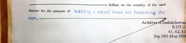 Saskatchewan One Room School House Orders Issued by the Commissioner of Education. Province of Saskatchewan, Canada. Sept 1901- May 1904