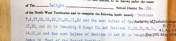 Saskatchewan One Room School House Orders Issued by the Commissioner of Education. Province of Saskatchewan, Canada. Sept 1901- May 1904