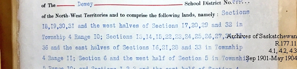 Saskatchewan One Room School House Orders Issued by the Commissioner of Education. Province of Saskatchewan, Canada. Sept 1901- May 1904