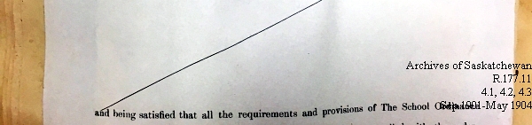 Saskatchewan One Room School House Orders Issued by the Commissioner of Education. Province of Saskatchewan, Canada. Sept 1901- May 1904