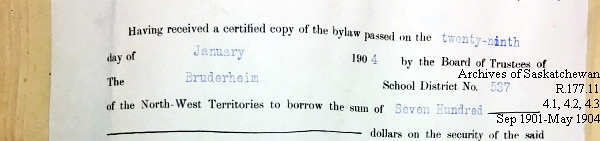 Saskatchewan One Room School House Orders Issued by the Commissioner of Education. Province of Saskatchewan, Canada. Sept 1901- May 1904