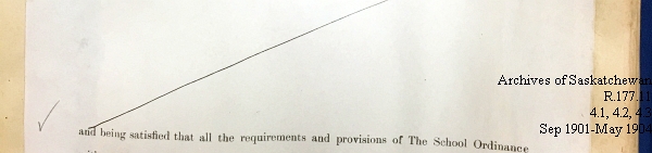 Saskatchewan One Room School House Orders Issued by the Commissioner of Education. Province of Saskatchewan, Canada. Sept 1901- May 1904