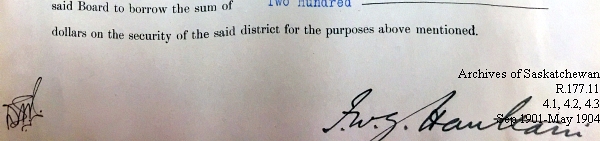 Saskatchewan One Room School House Orders Issued by the Commissioner of Education. Province of Saskatchewan, Canada. Sept 1901- May 1904