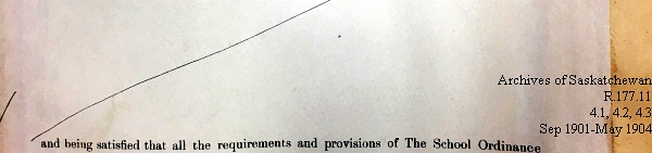 Saskatchewan One Room School House Orders Issued by the Commissioner of Education. Province of Saskatchewan, Canada. Sept 1901- May 1904