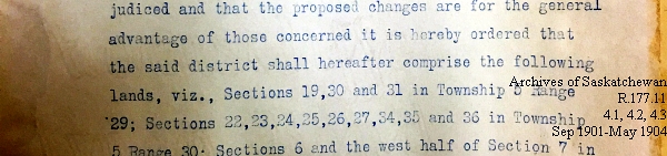 Saskatchewan One Room School House Orders Issued by the Commissioner of Education. Province of Saskatchewan, Canada. Sept 1901- May 1904