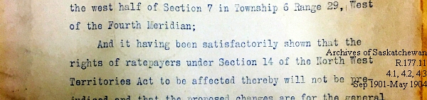 Saskatchewan One Room School House Orders Issued by the Commissioner of Education. Province of Saskatchewan, Canada. Sept 1901- May 1904