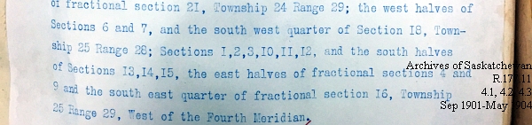 Saskatchewan One Room School House Orders Issued by the Commissioner of Education. Province of Saskatchewan, Canada. Sept 1901- May 1904