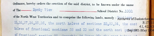 Saskatchewan One Room School House Orders Issued by the Commissioner of Education. Province of Saskatchewan, Canada. Sept 1901- May 1904