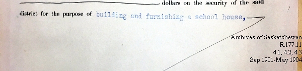 Saskatchewan One Room School House Orders Issued by the Commissioner of Education. Province of Saskatchewan, Canada. Sept 1901- May 1904