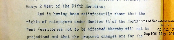 Saskatchewan One Room School House Orders Issued by the Commissioner of Education. Province of Saskatchewan, Canada. Sept 1901- May 1904