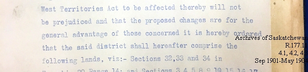 Saskatchewan One Room School House Orders Issued by the Commissioner of Education. Province of Saskatchewan, Canada. Sept 1901- May 1904