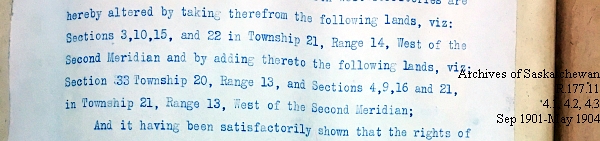 Saskatchewan One Room School House Orders Issued by the Commissioner of Education. Province of Saskatchewan, Canada. Sept 1901- May 1904