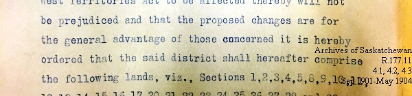 Saskatchewan One Room School House Orders Issued by the Commissioner of Education. Province of Saskatchewan, Canada. Sept 1901- May 1904