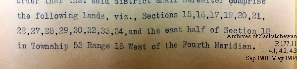 Saskatchewan One Room School House Orders Issued by the Commissioner of Education. Province of Saskatchewan, Canada. Sept 1901- May 1904